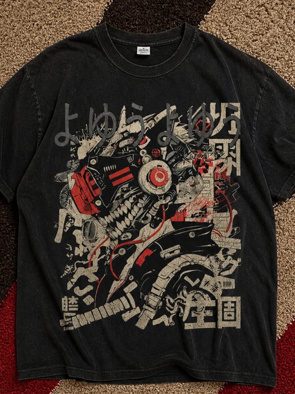 Japanese Cyberpunk Techwear T Shirt Manga Style Gear Graphic Streetwear Tee